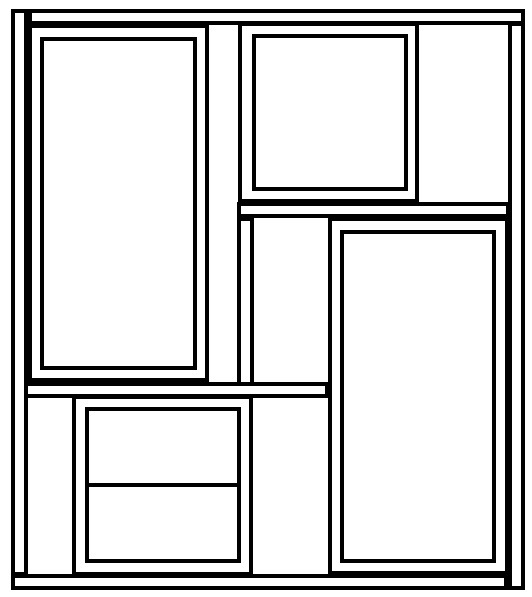Konstruktionsplan für den Rahmen des DIY Schranks mit IKEA EKET.