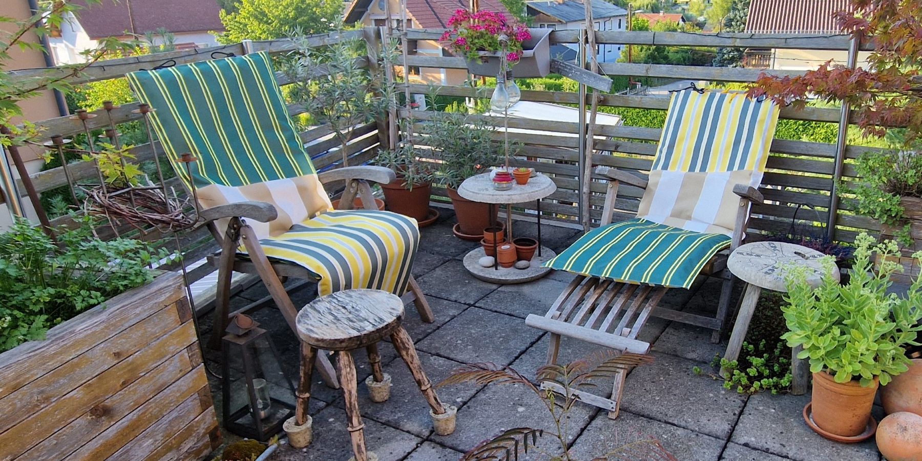 DIY Stuhlauflage aus Markisenstoff für die Terrasse